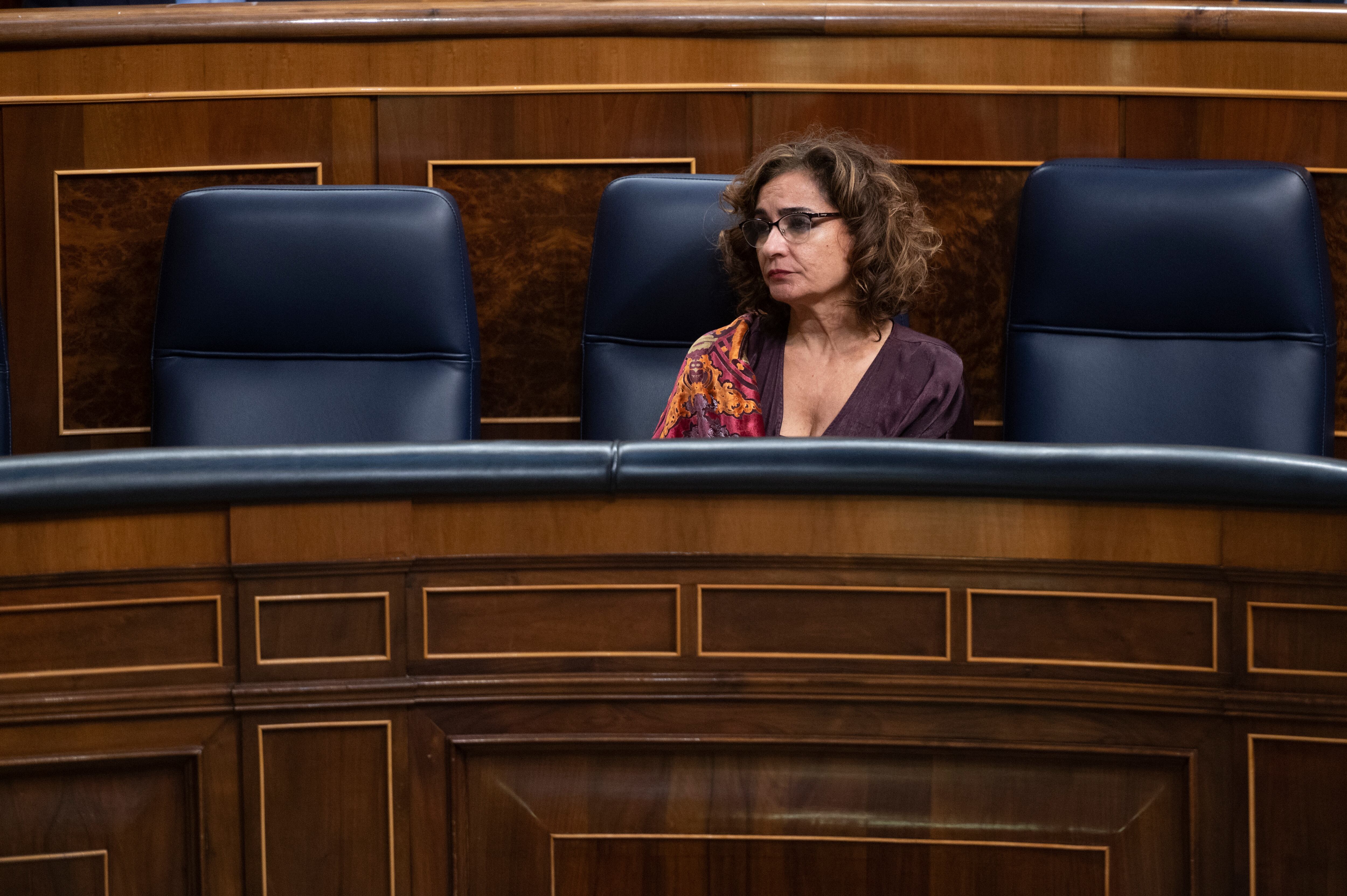 La ministra de Hacienda, María Jesús Montero, en el Congreso de los Diputados