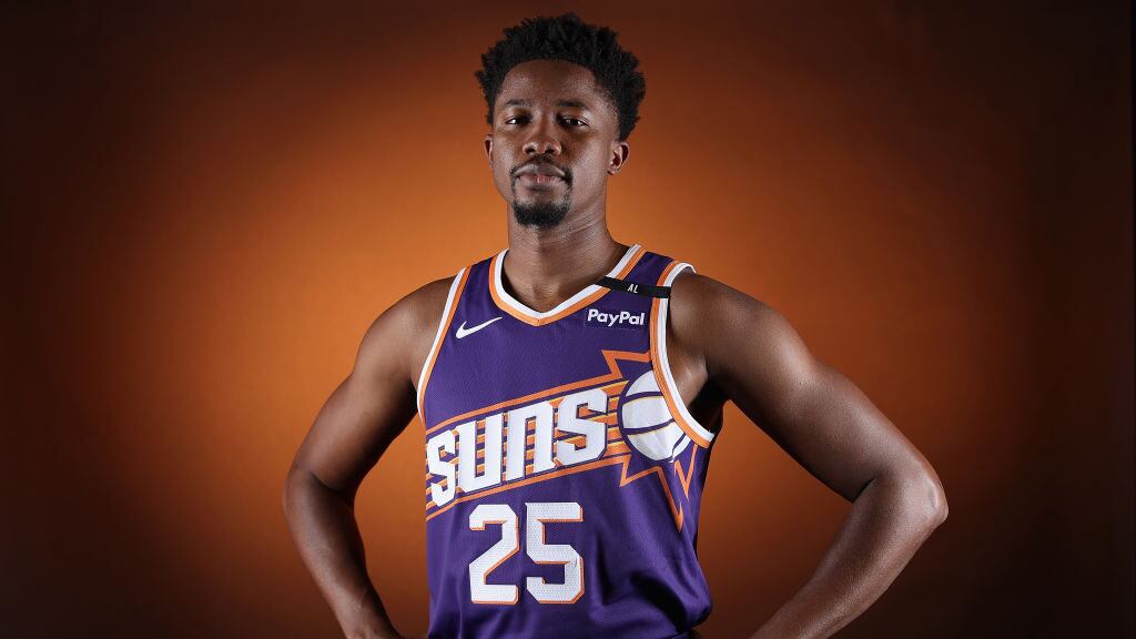 Mamadi Diakite #25 of the Phoenix Suns poses for a portrait during media day at Footprint Center on September 30, 2024 in Phoenix, Arizona.