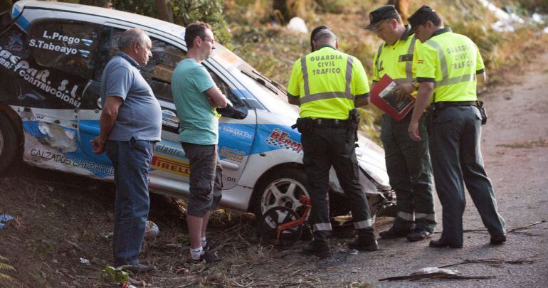 Vista del lugar donde siete personas han muerto tras ser arrolladas por un coche que participaba en el Rally de A Coruña.