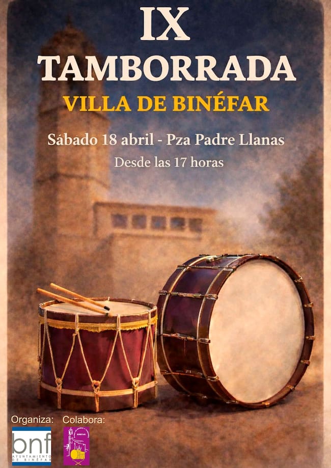 Cartel IX Tamborrada Villa de Binéfar