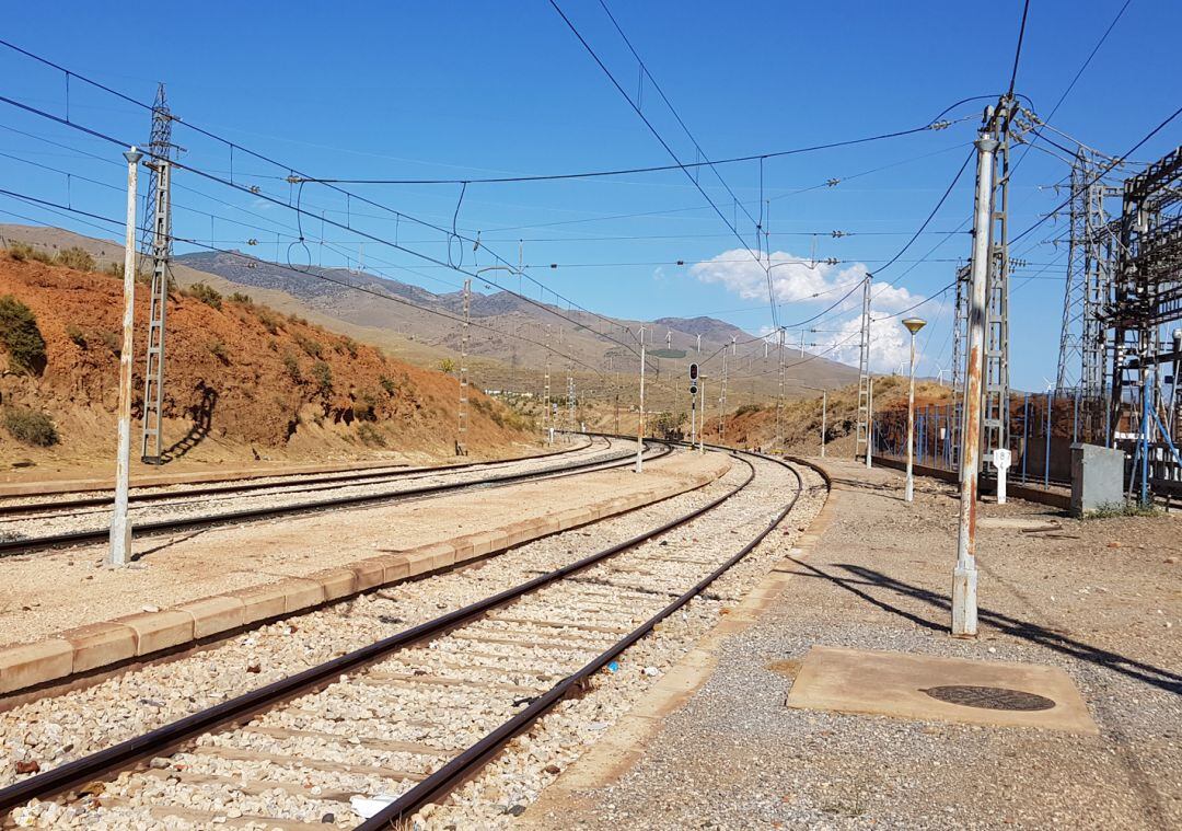 Estación de tren de Abla en la línea entre Almería y Guadix (Granada)