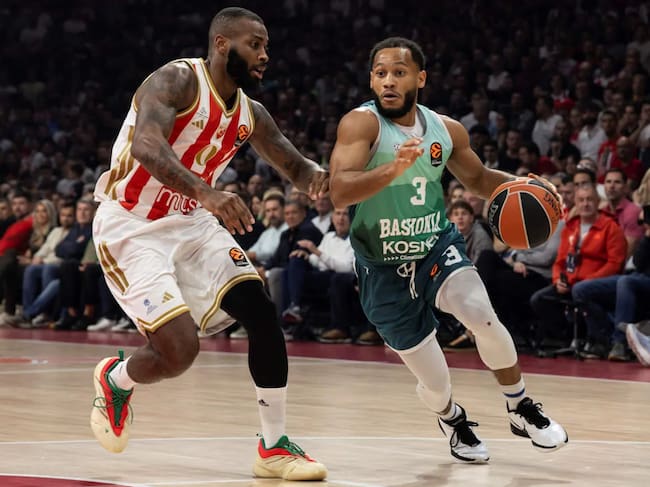 Markquis Nowell, durante el partido contra Estrella Roja en Belgrado.