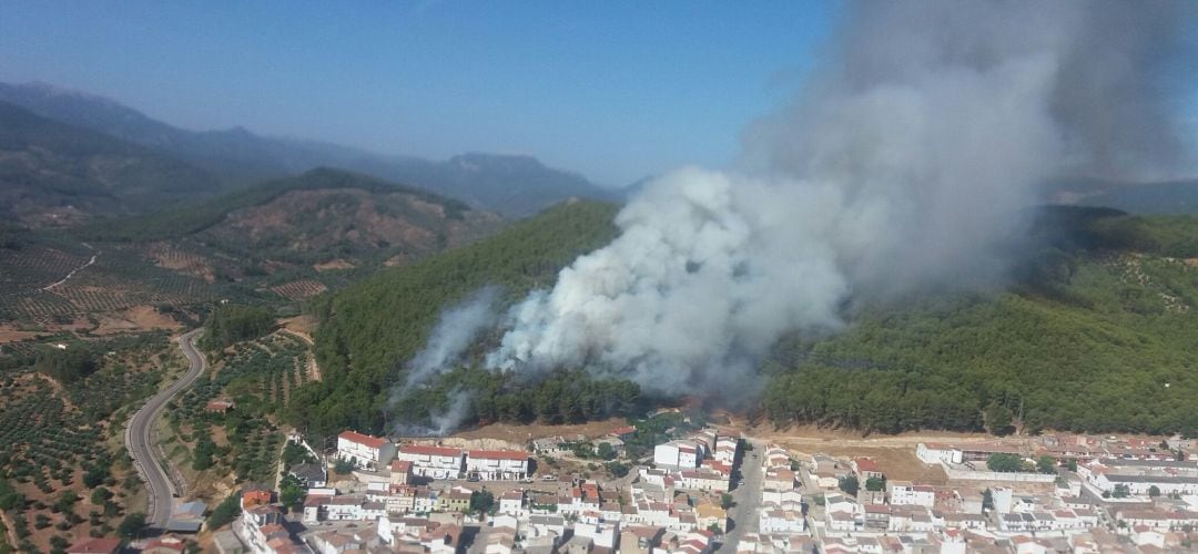 Vista aérea de la localidad de Siles.