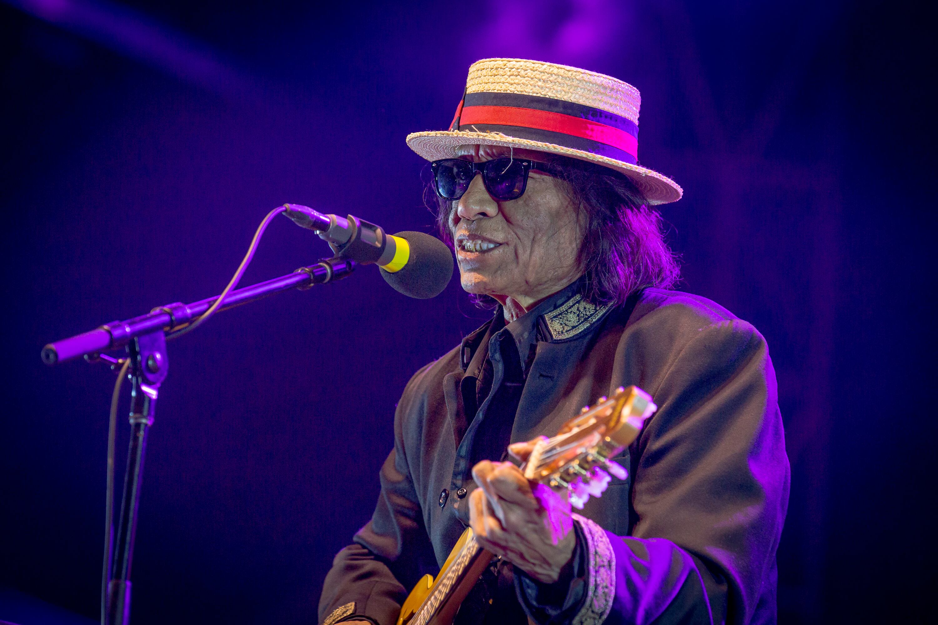 Sixto Rodríguez durante una actuación en 2017