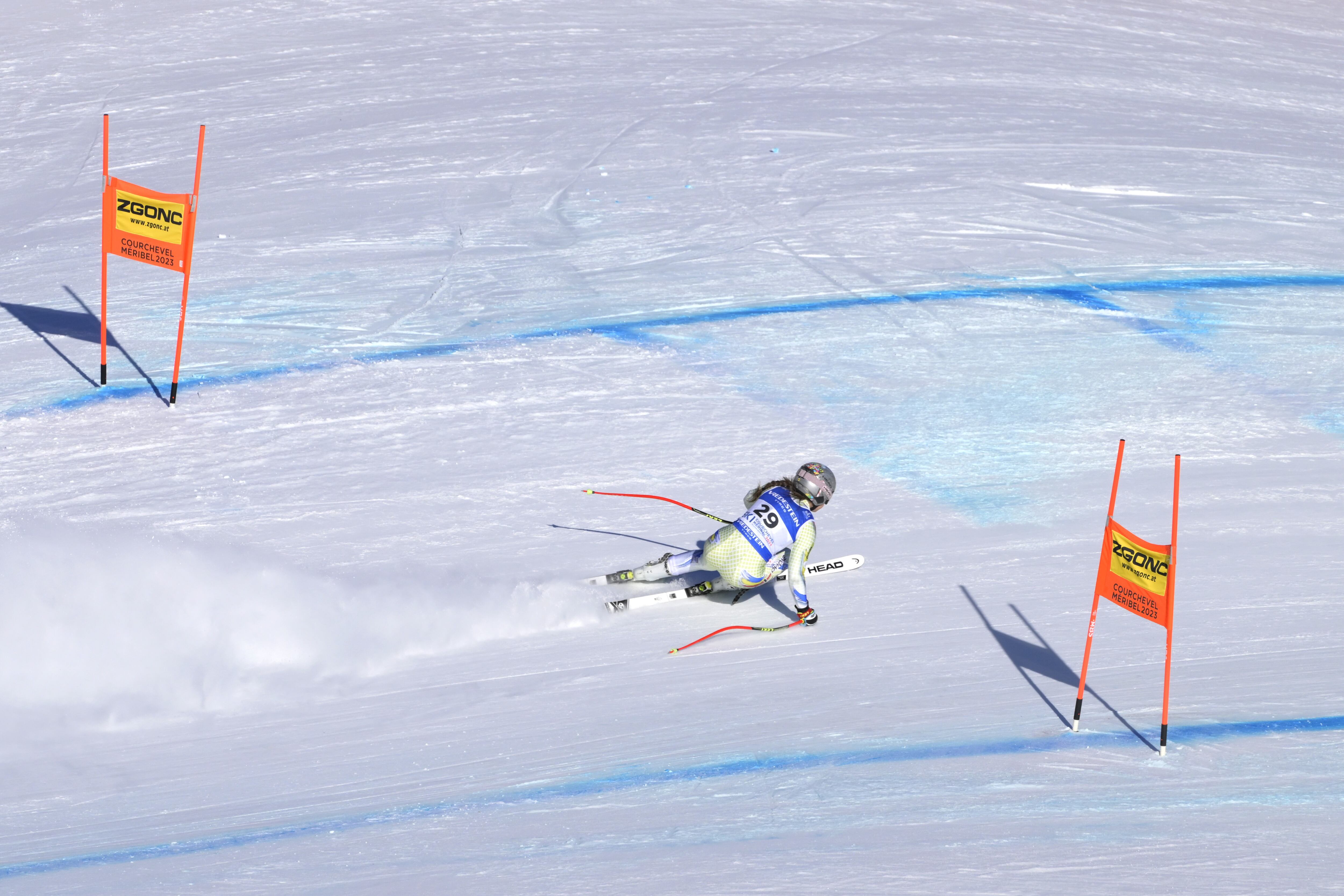 Cande Moreno durant una cursa a Courchevel Meribel, a França.
