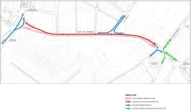 Plan de tráfico con motivo de las obras en Ronda del Marrubial