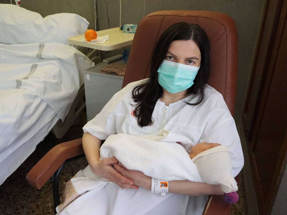 Una mujer ucraniana da a luz en Tudela tras huir de la guerra