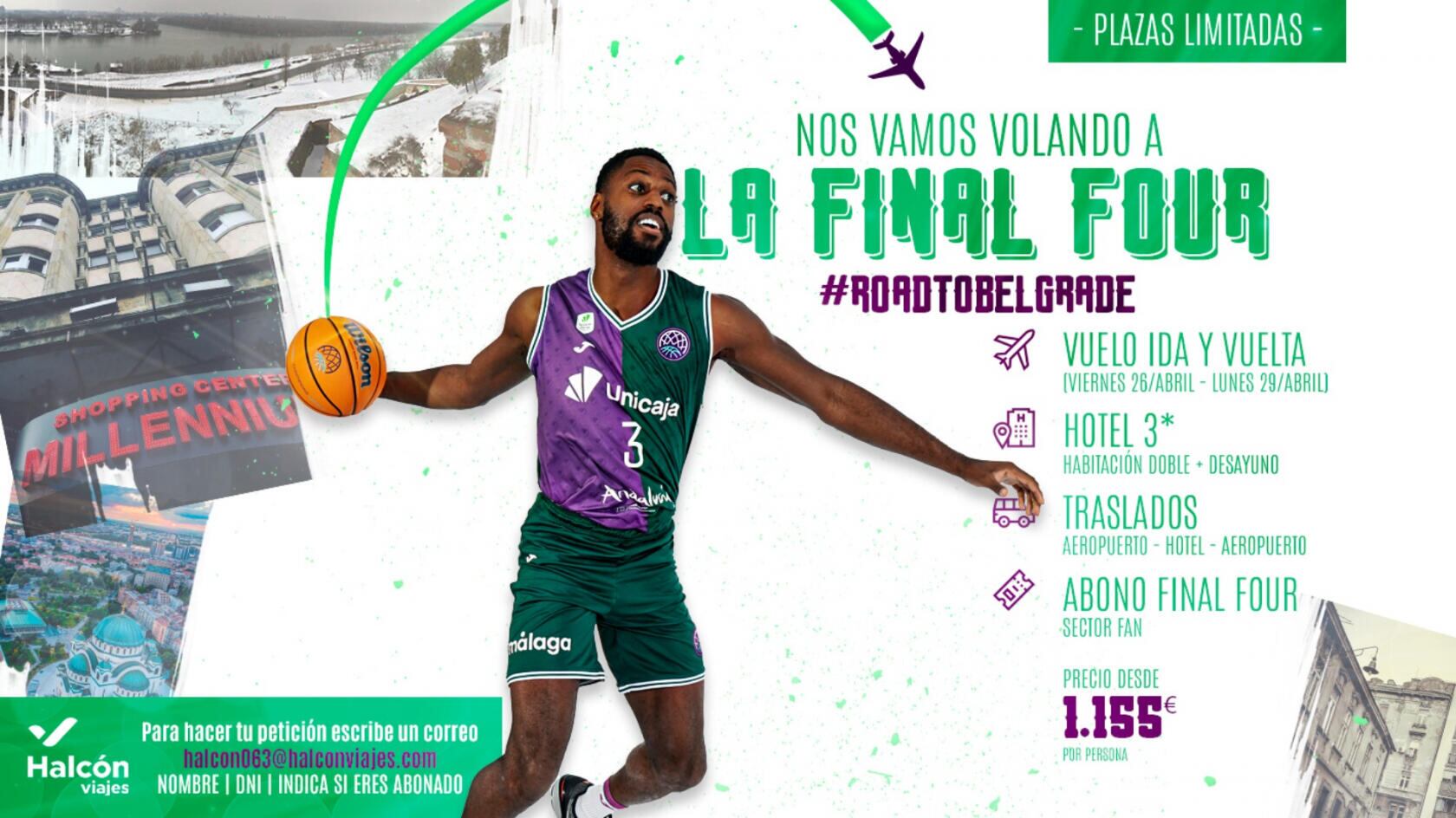 Plan del viaje para los aficionados del Unicaja