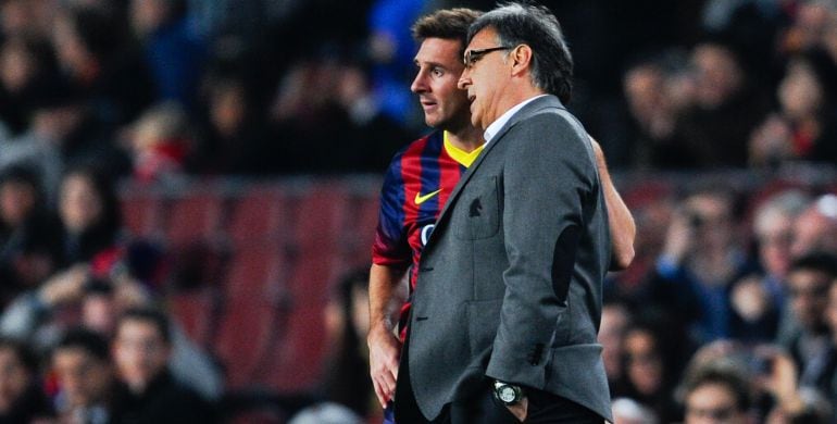 Leo Messi y Tata Martino, en la etapa del técnico argentino en el Barcelona.