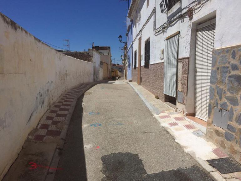 Calle Refugio, en el centro histórico de Sax 