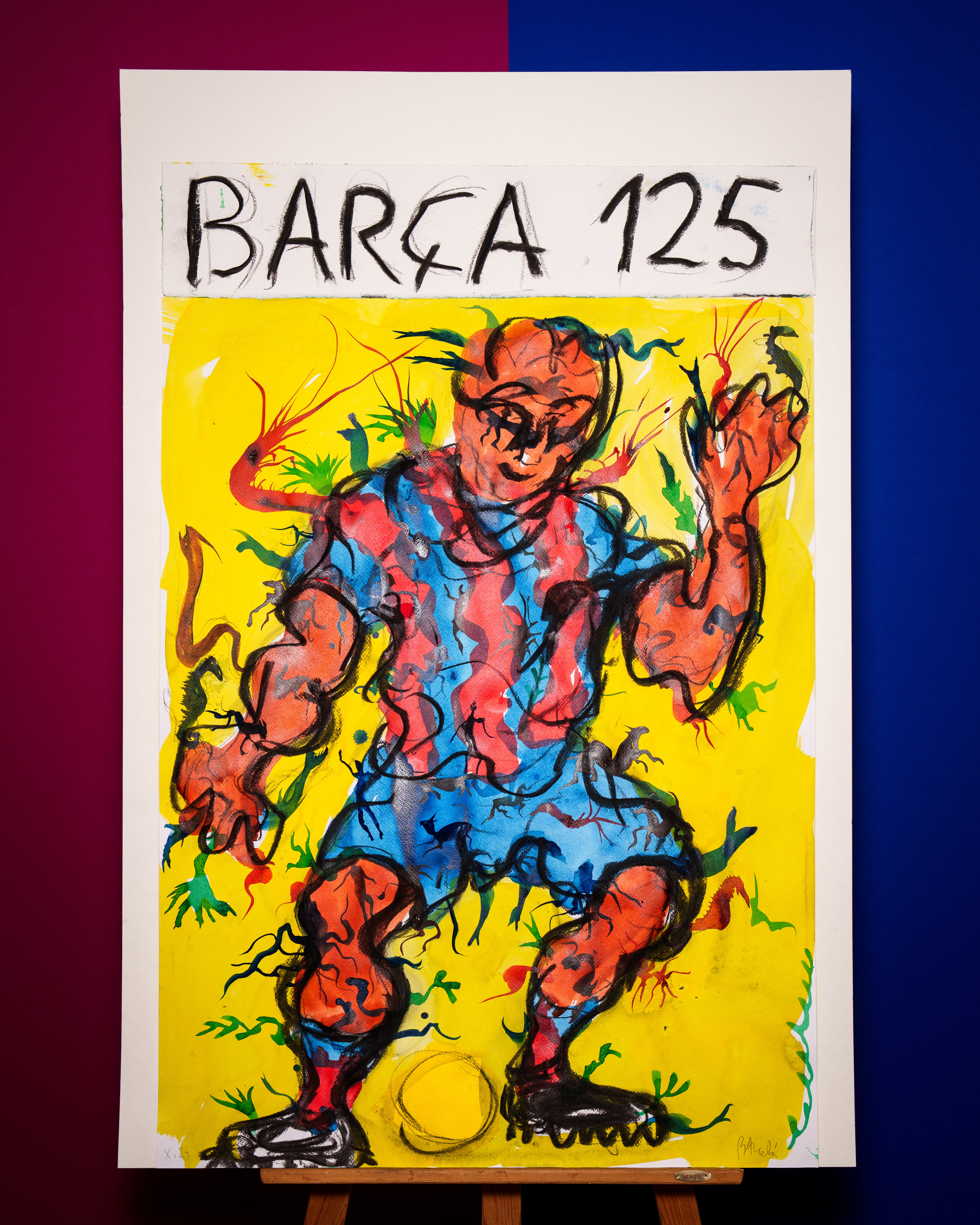 Cartel conmemorativo del 125º aniversario del Barça