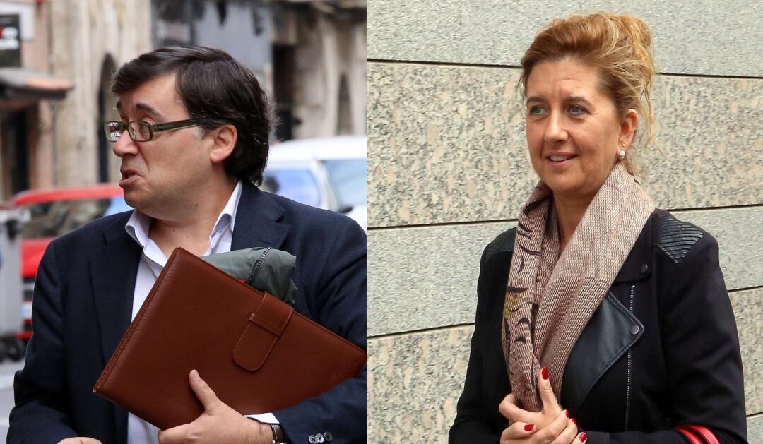 Rafael Delgado y Begoña Hernández a la entrada de los juzgados