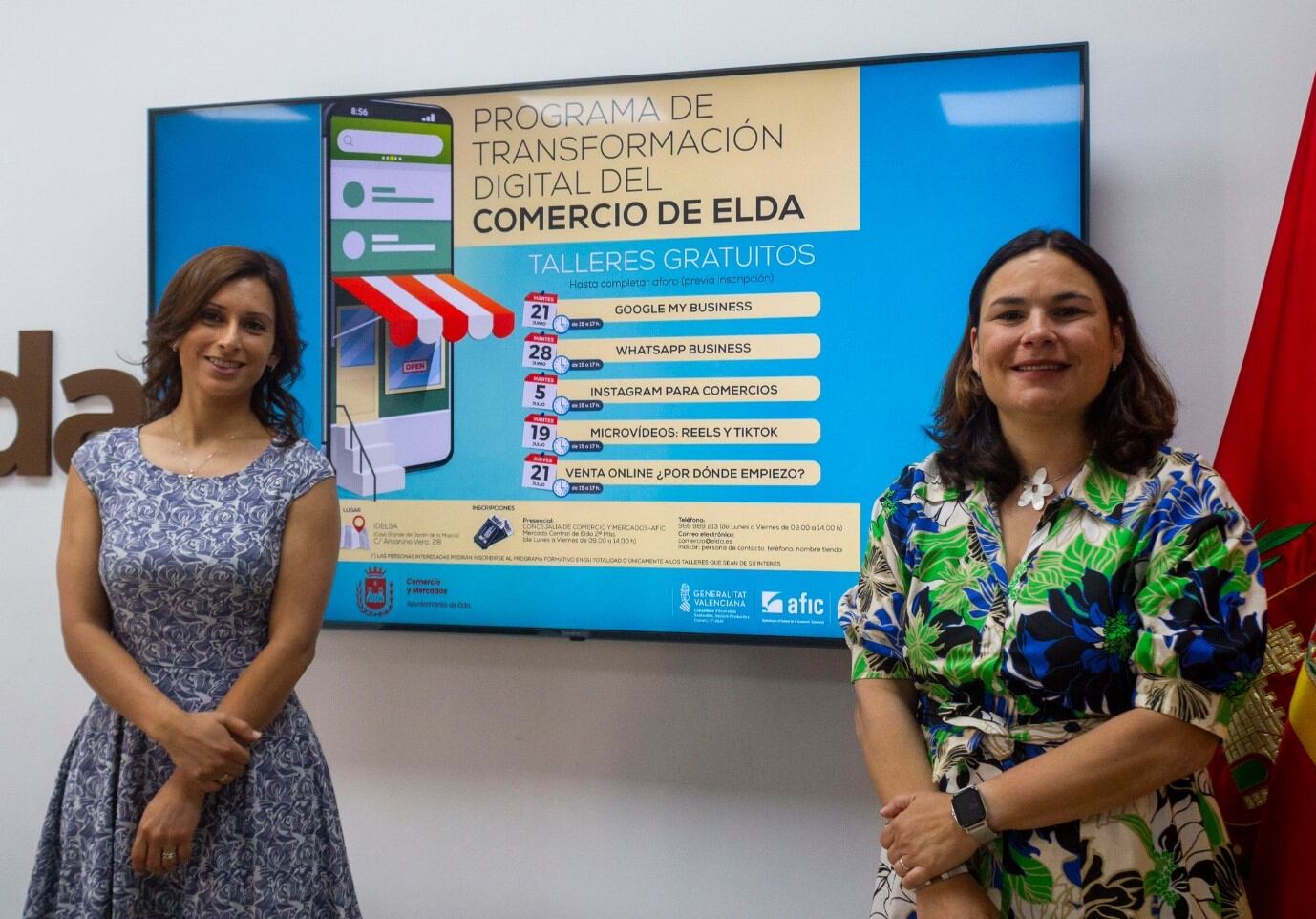 Ofrecerá en los meses de junio y julio cinco talleres dentro de un programa de transformación digital del comercio de Elda