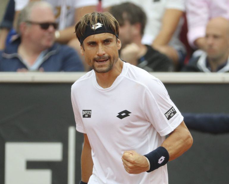 David Ferrer durante un partido