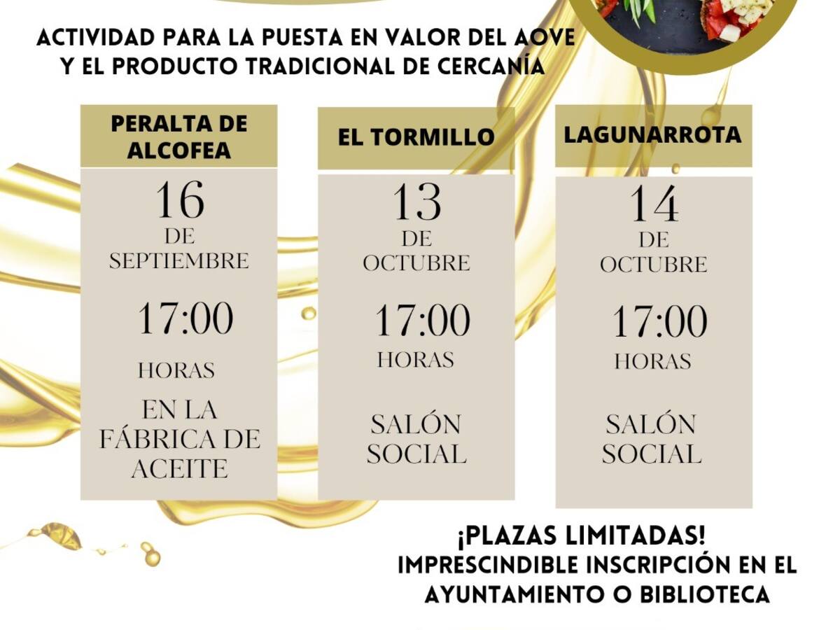 ¡Con-sumo gusto!: los talleres del aceite virgen extra y la huerta tradicional y sustentable llegan a El Tormillo y Lagunarrota