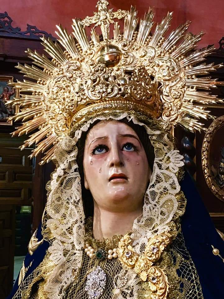 Imagen de archivo de la Virgen de Los Remedios de Las Siete Palabras previa a la restauración acometida por Pedro Manzano