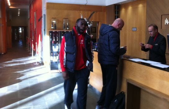 Concentración del equipo serbio en la capital alavesa.