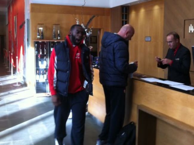 Concentración del equipo serbio en la capital alavesa.