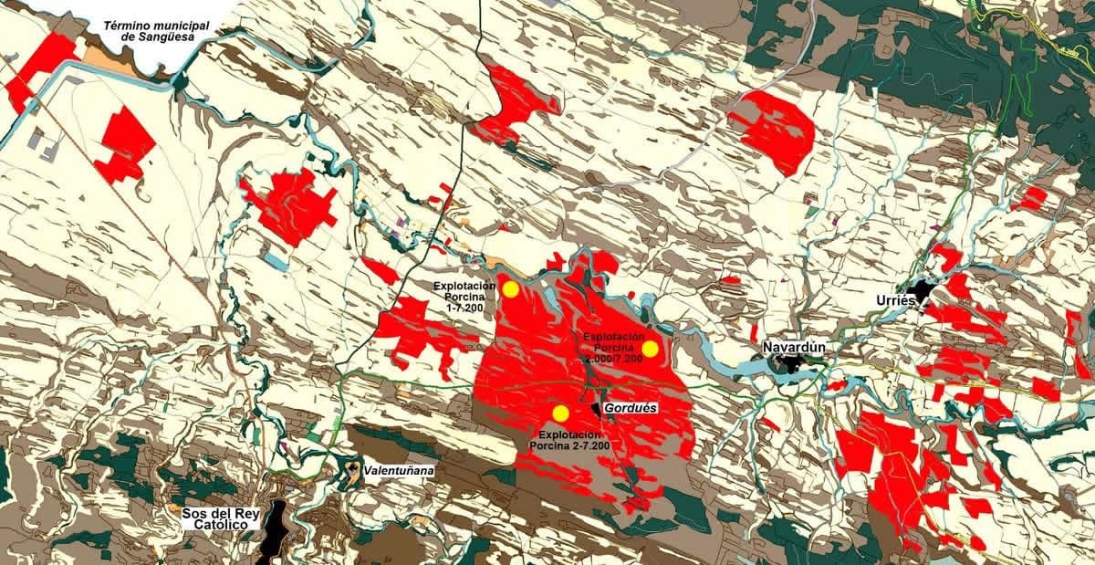 Simulación de las afecciones que sufriría el valle