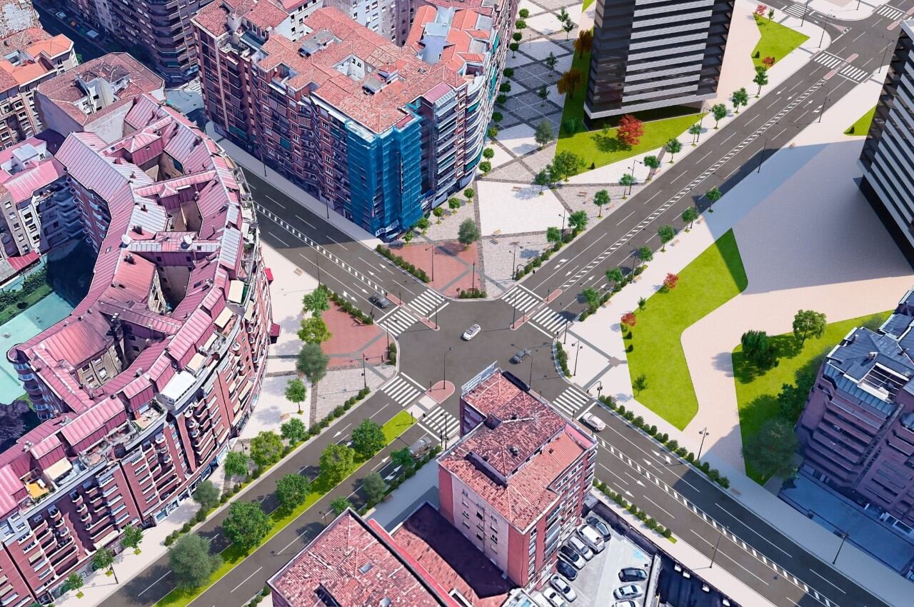 Maqueta de cómo quedará la obra del nudo de Vara de Rey