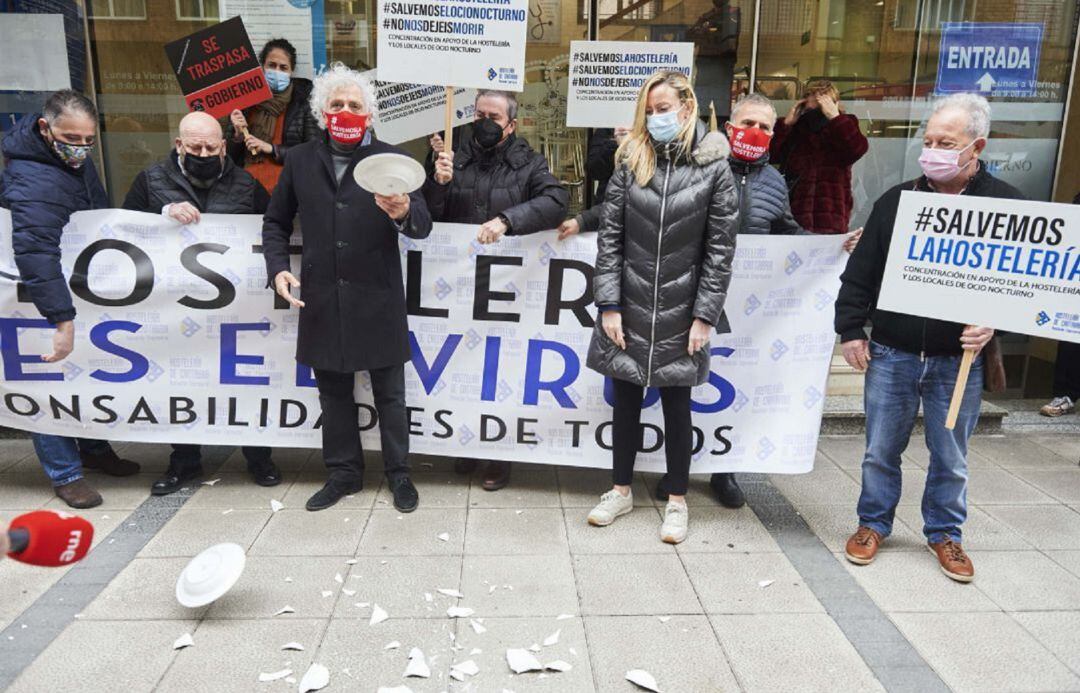Protesta convocada por la Asociación de Hostelería de Cantabria