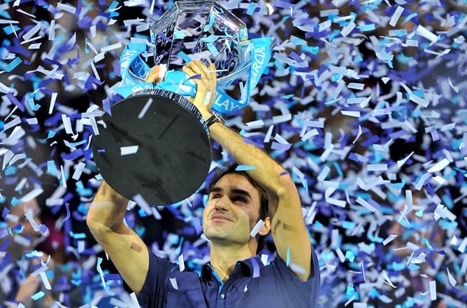 El suizo Roger Federer se ha proclamado campeón de la Copa de Maestros por sexta vez tras vencer a Tsonga en tres sets