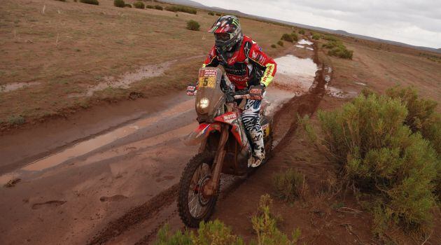 Joan Barreda, durante la séptima etapa del Dakar