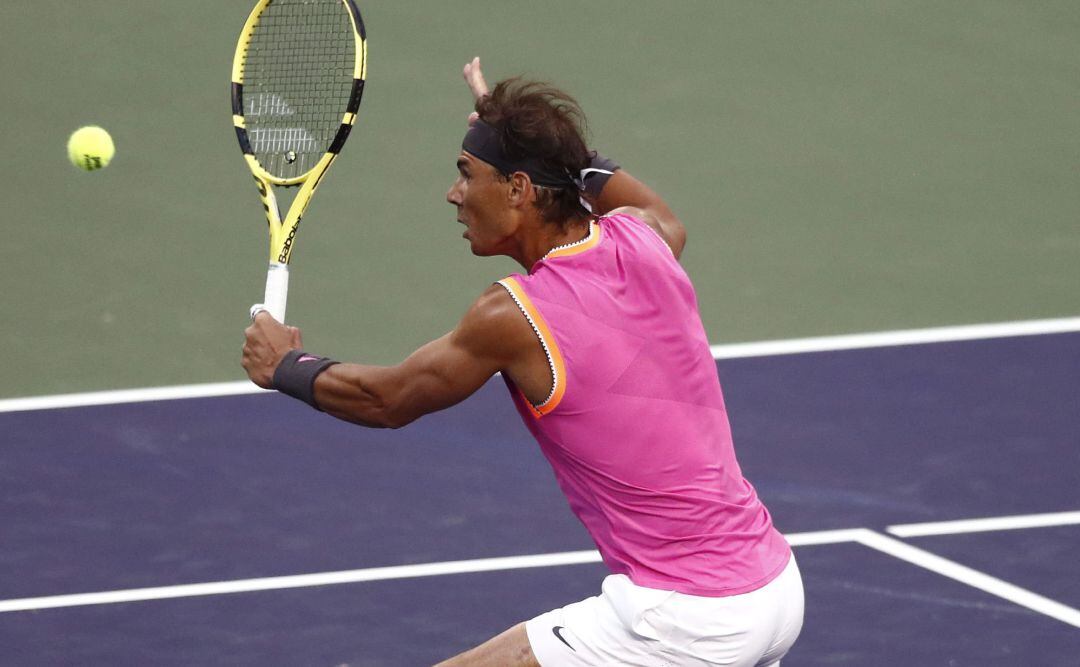 Nadal, durante el partido contra Donaldson. 