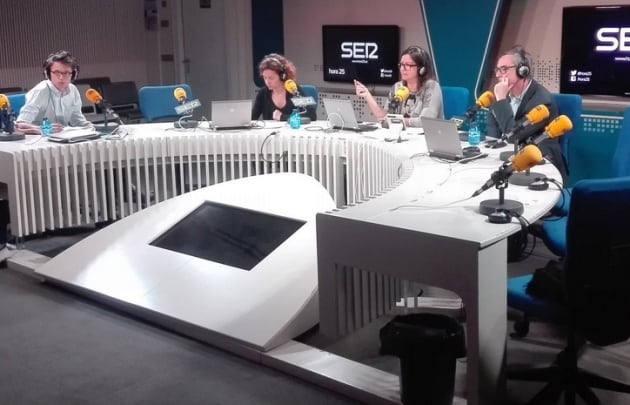 Errejón, Batet, Barceló y Villegas durante el debate