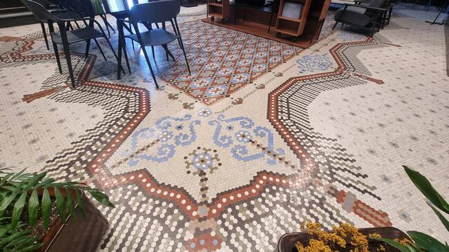 Pavimento Nolla en el despacho de alcaldía del Ayuntamiento de València