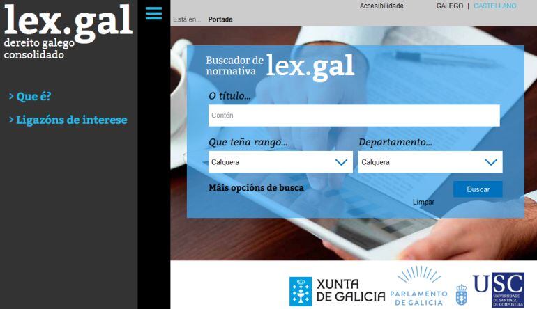 Imagen del portal web lex.gal