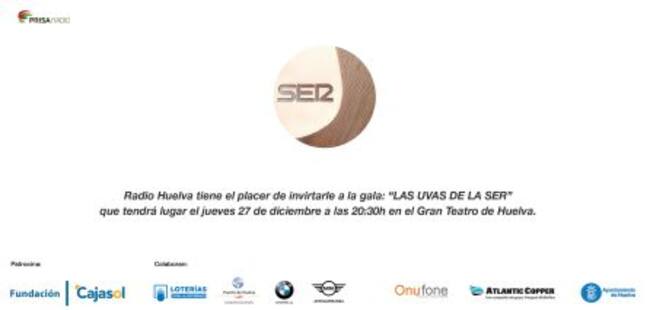 Invitación al acto de 'Las Uvas de la SER'