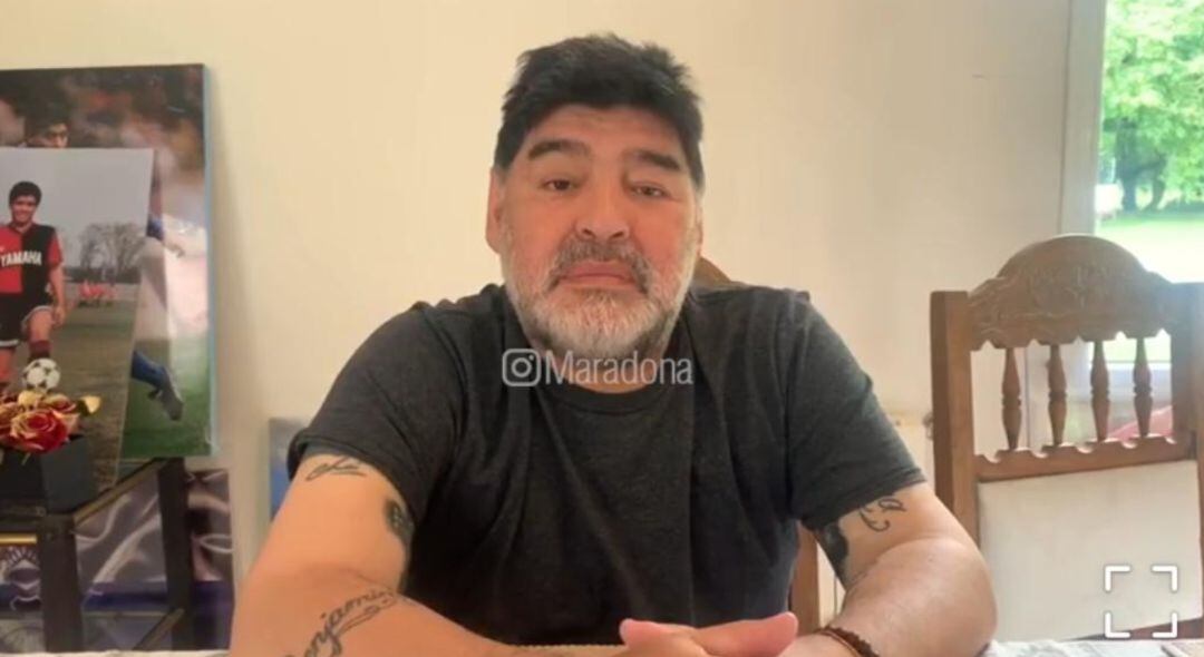 Vídeo publciado por Maradona en su cuenta de Instagram.