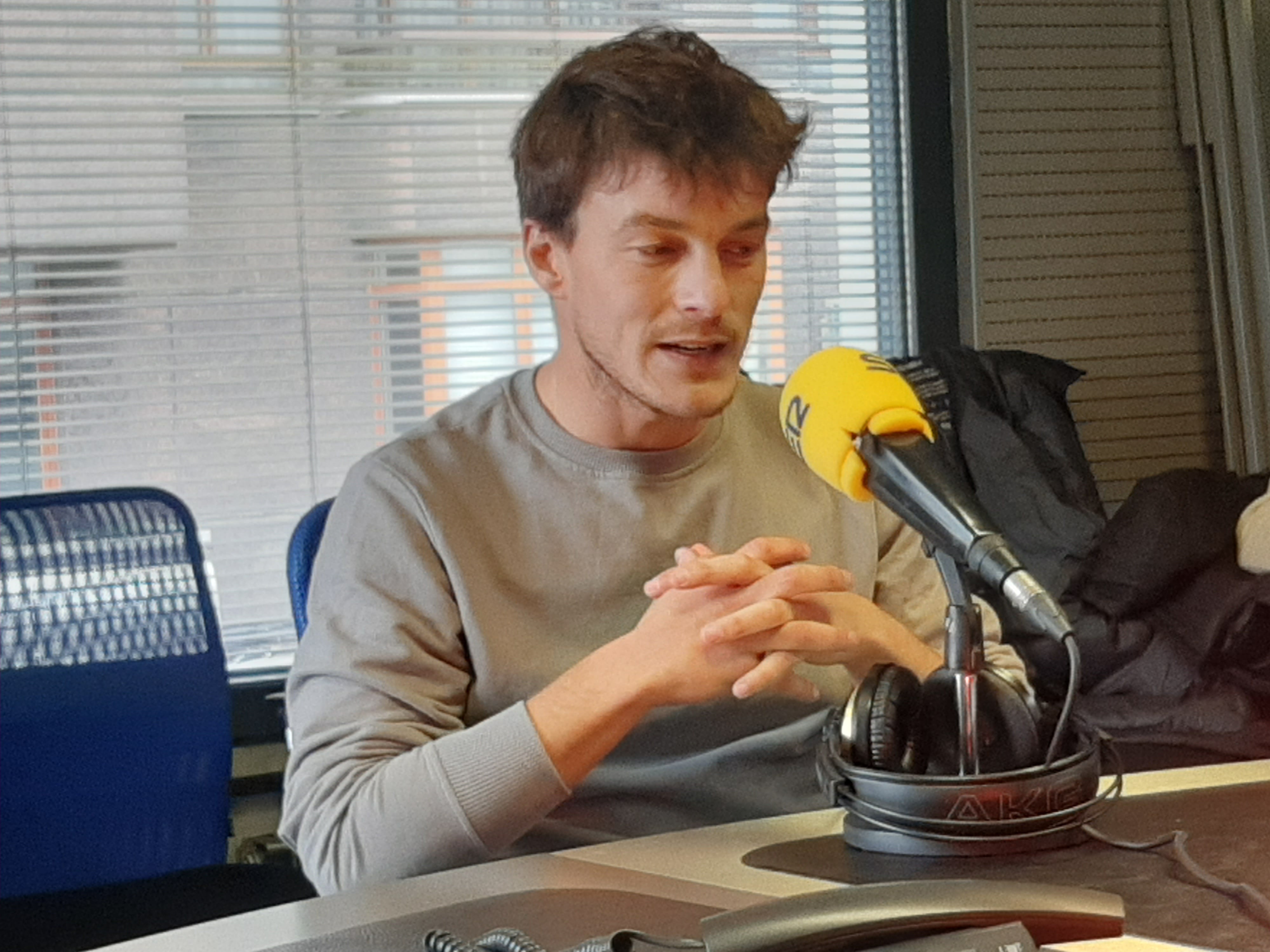 Muguruza, durante la entrevista en Radio León