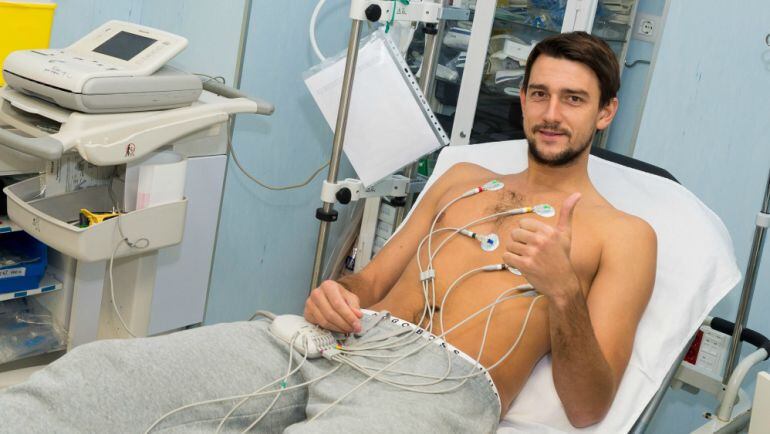 Egor Filipenko, en el reconocimiento médico