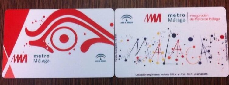 Tarjeta del metro de Málaga