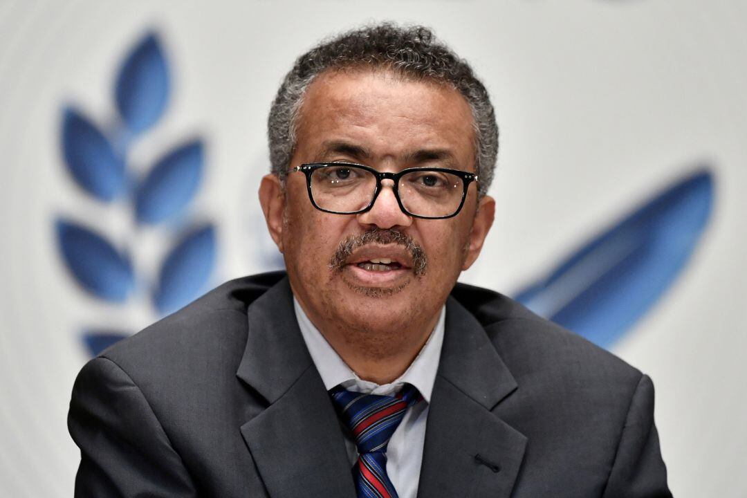 El director de la OMS, Tedros Adhanom Ghebreyesus, este lunes en Génova