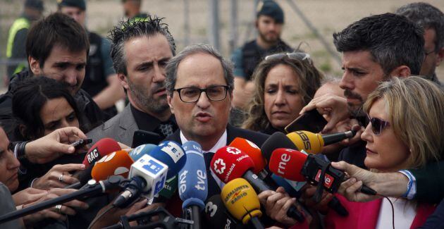 Torra tras salir de la cárcel de Estremera