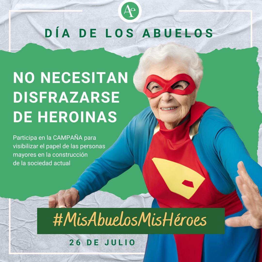 Acalerte invita a participar en la campaña #MisAbuelosMisHéroes para dar visibilidad a las personas mayores en redes sociales