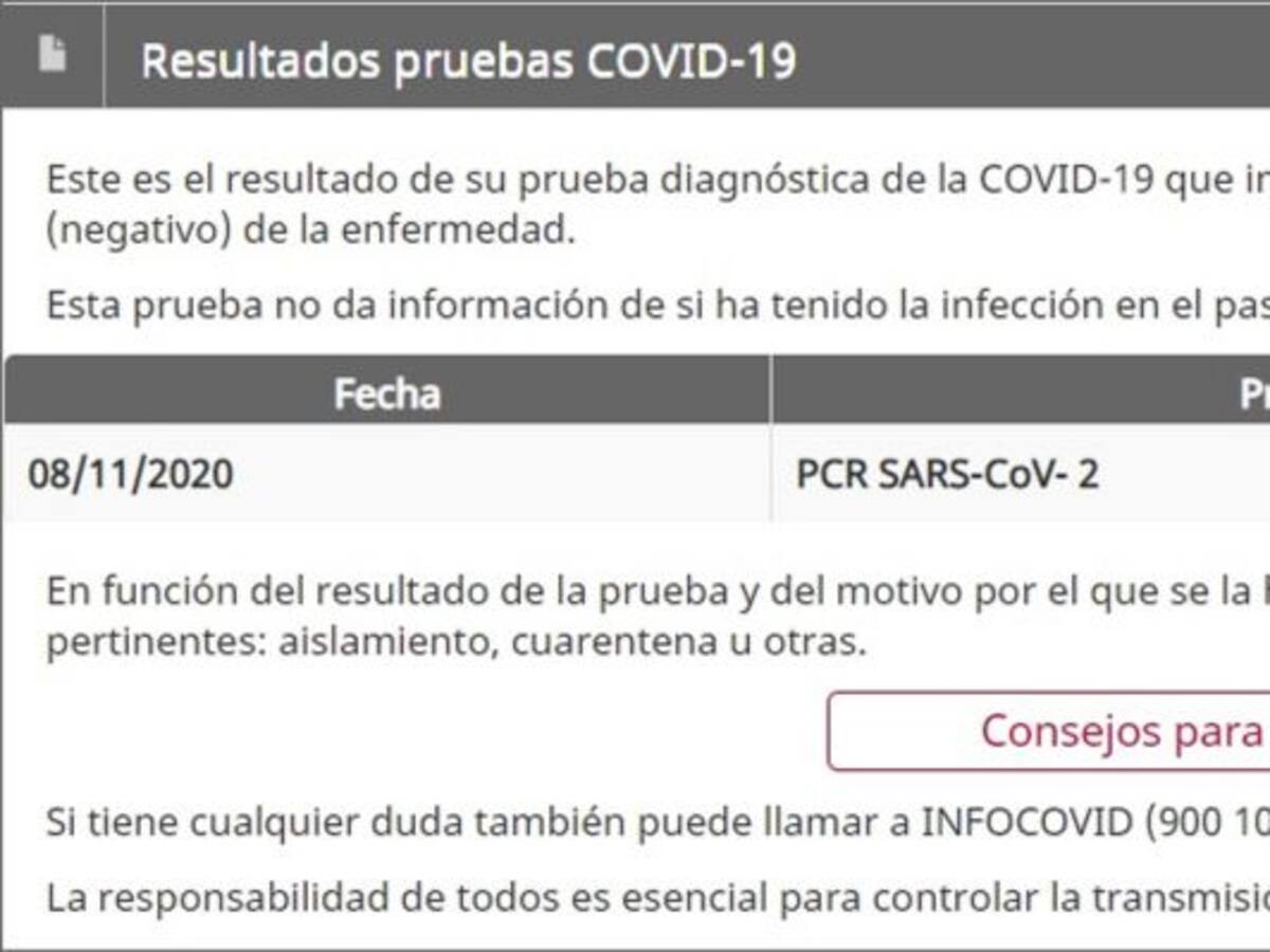 Los usuarios de Baleares pueden consultar el resultado de las pruebas del covid en el Portal del Paciente