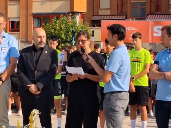 Homenaje en Aranda Iván Mélendez Luque, joven ciclista fallecido en la Vuelta Júnior a la Ribera del Duero