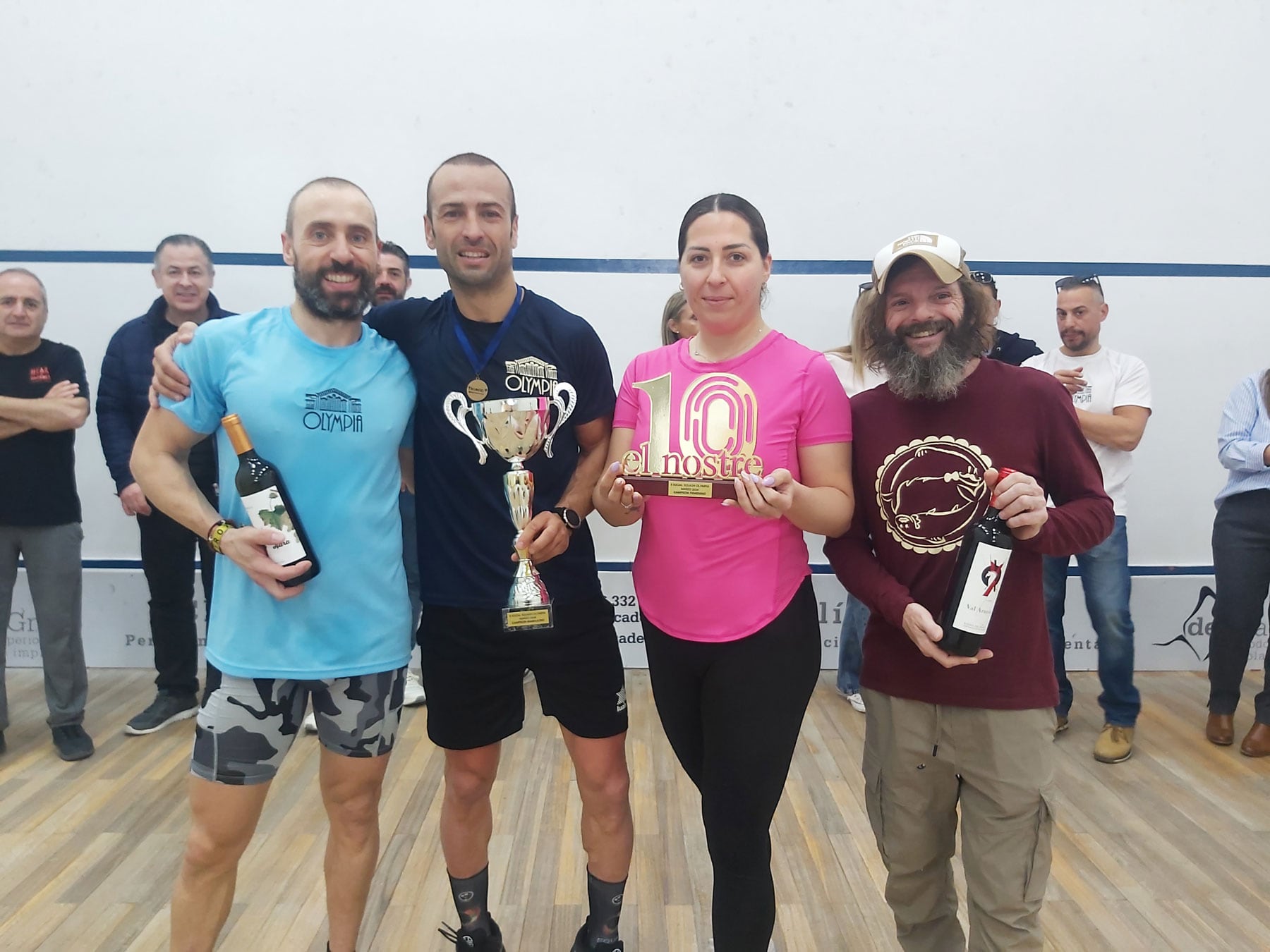 Jacobo Montava, Isra Payá, Tamara Sánchez y Raúl Alijo, tras la entrega de trofeos y premios