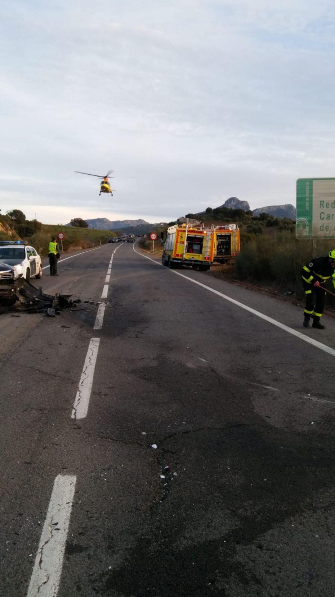 Accidente de tráfico en la sierra