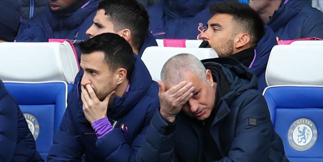 José Mourinho, durante el partido ante el Chelsea en Stamford Bridge