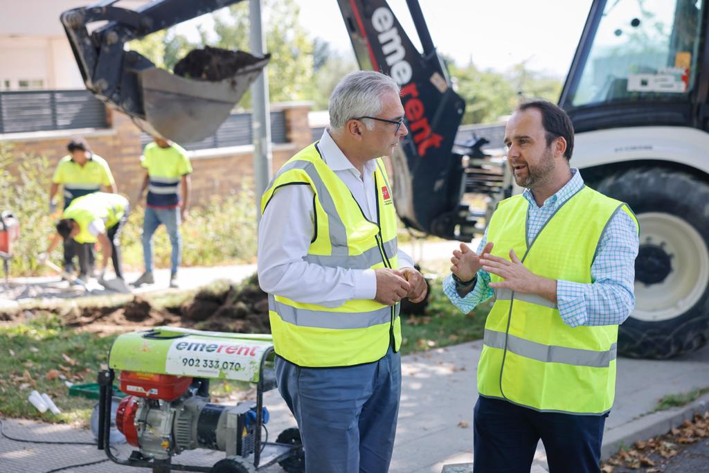 Carlos Izquierdo durante su visita a Guadarrama