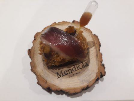 Pintxo presentado a concurso por el Restaurante Mendiola