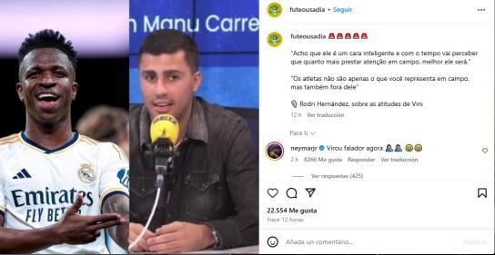 Respuesta de Neymar a Rodri.