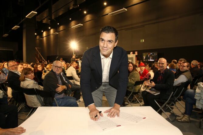 Pedro Sánchez, se ha referido a las &#039;tarjetas fantasma&#039; durante su intervención en el Foro Ciudadano de Limpieza y Calidad Democrática en Madrid