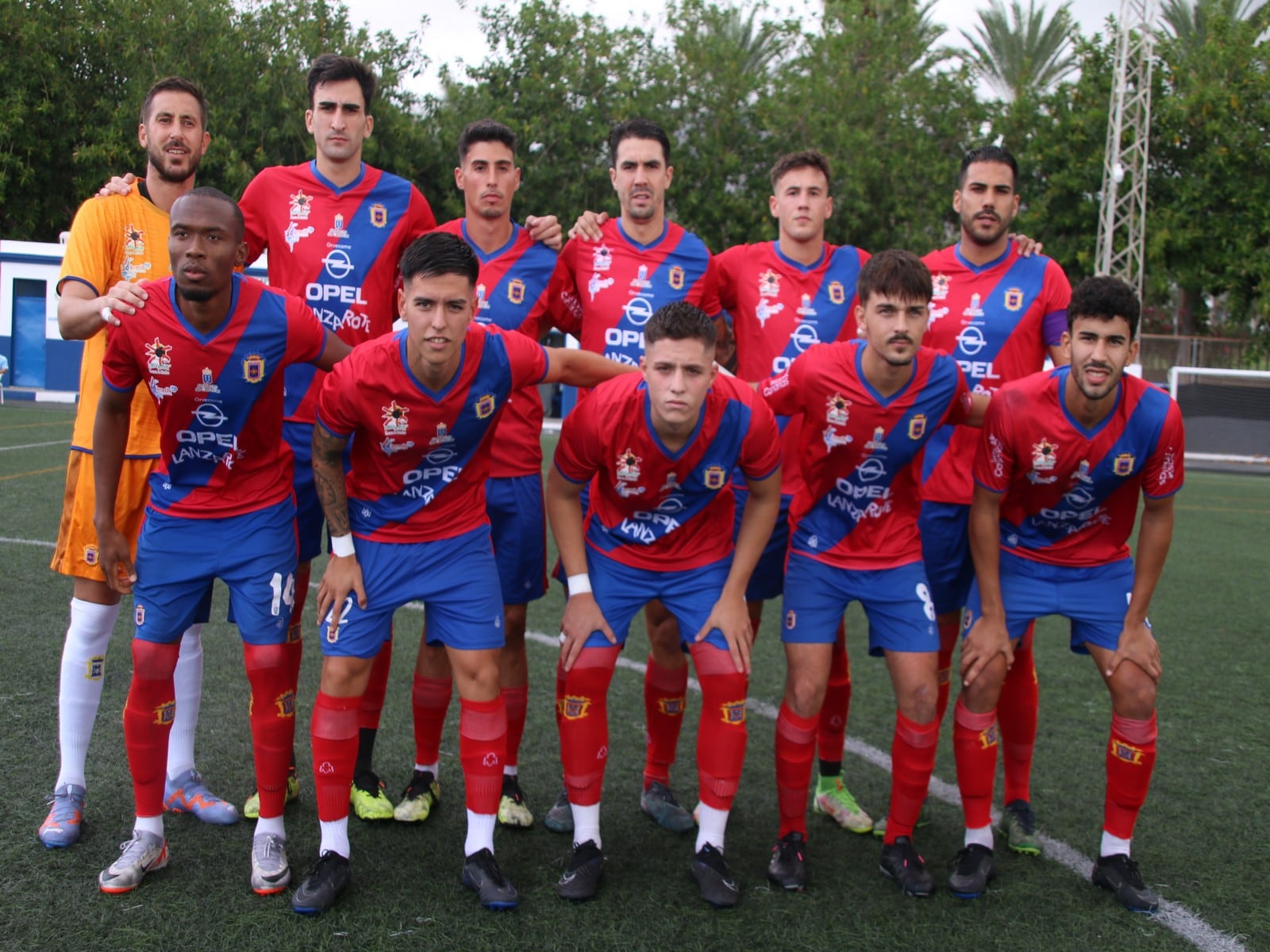 Once inicial de la UD Lanzarote ante el Marino.