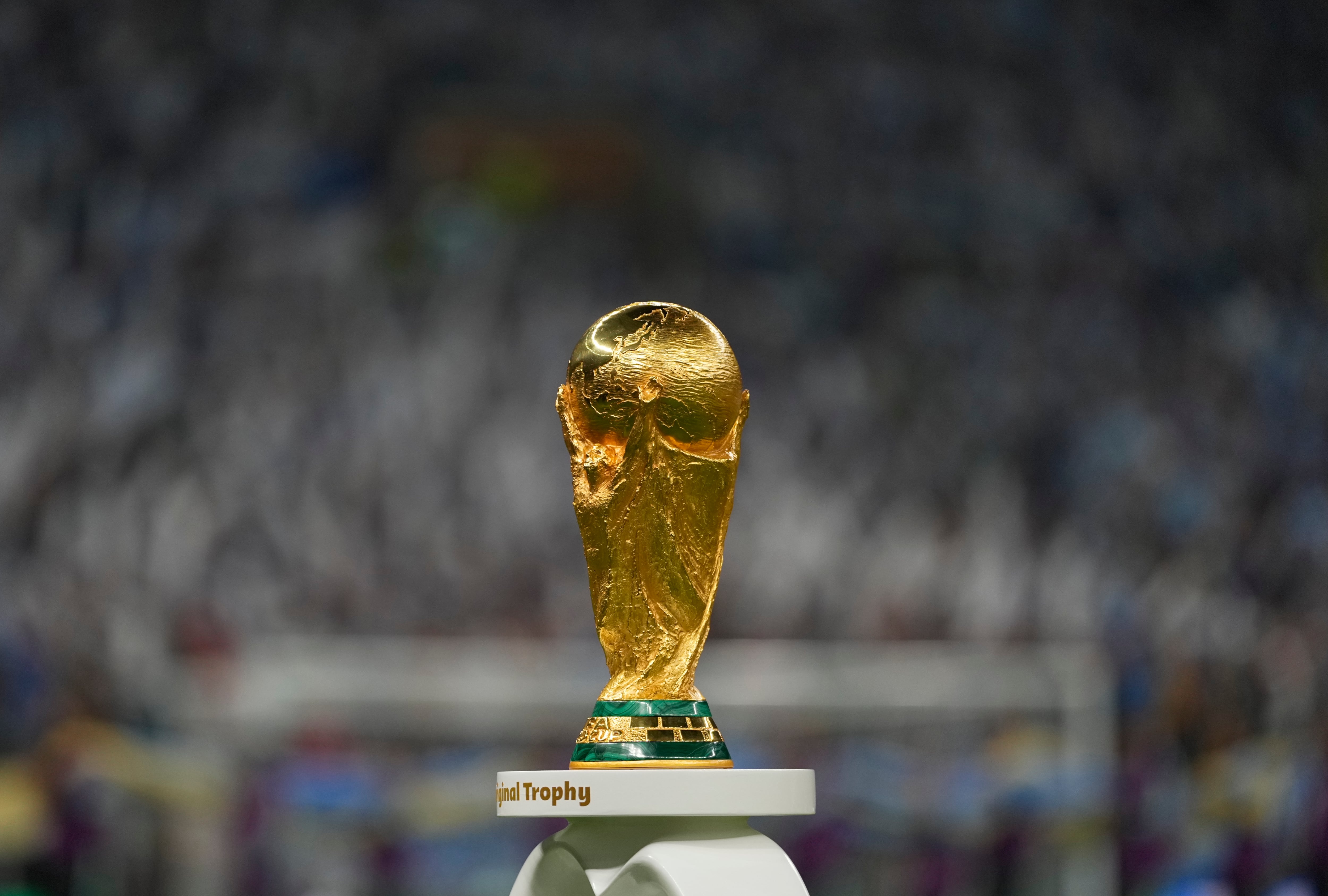 La copa del Mundial de fútbol entre Argentina y Francia, celebrado en Catar. (Photo by Ulrik Pedersen/Defodi Images via Getty Images)